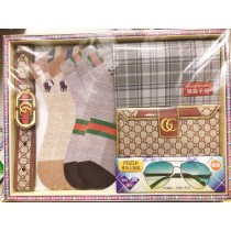 雅致手帕袜子套装 D234 ( 男 ) - Gentleman Handkerchief , Wallet and Socks set 